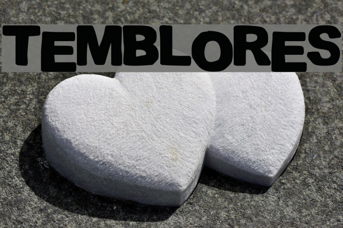TEMBLORES Font examples