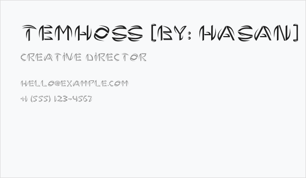 TEMHOSS [By: HAsAN] Business Card