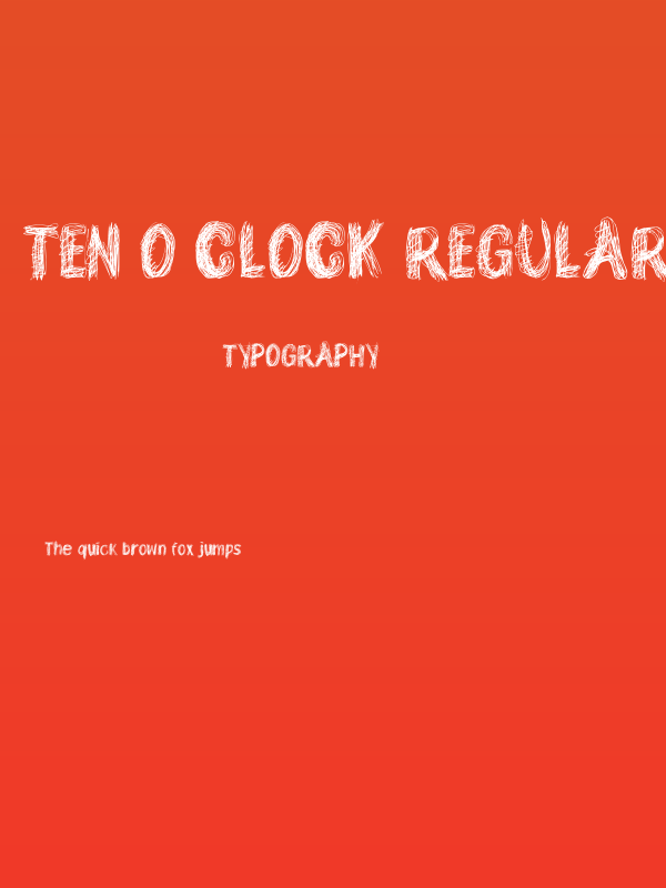 TEN O CLOCK Regular Poster