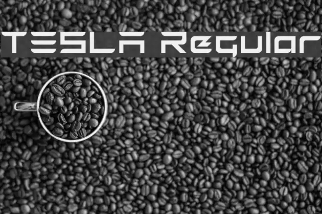 TESLA Regular Font examples