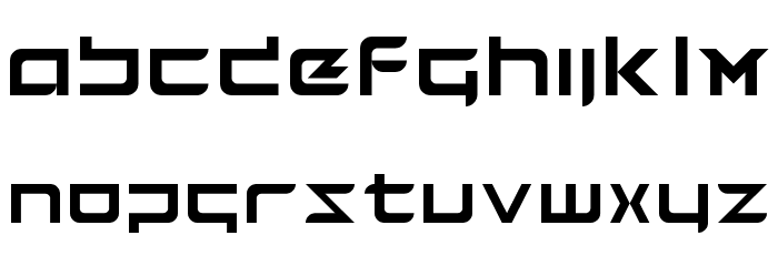 TESLA Regular Font LOWERCASE