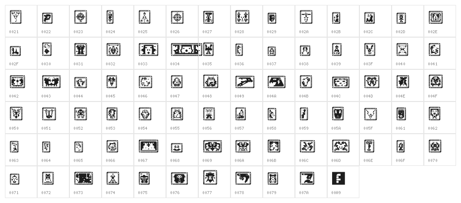 TESTAMENT B / Formaldhyde 1 à 80 Regular Character Map