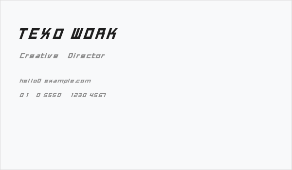 TEX-WORK Business Card