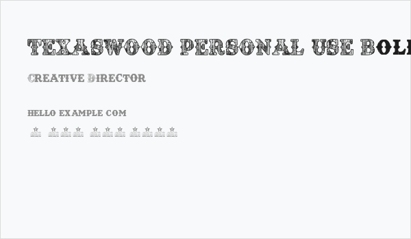TEXASWOOD PERSONAL USE Bold Business Card