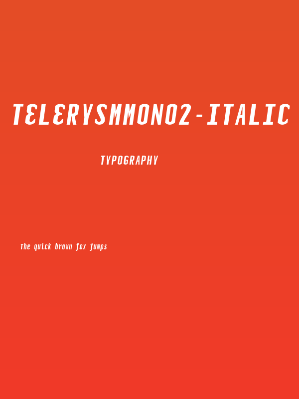 TElerysmMono2-Italic Poster