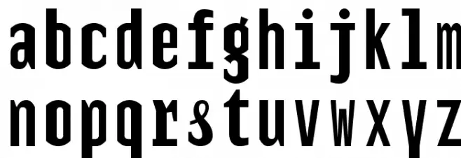 TElerysmMono2-Regular Schriftart Kleinbuchstaben