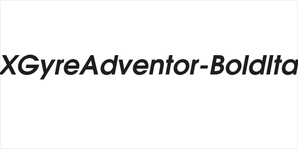 TeXGyreAdventor-BoldItalic Logo