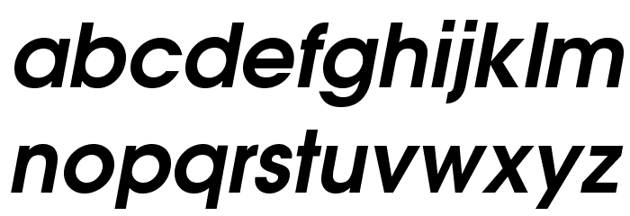 TeXGyreAdventor-BoldItalic Font LOWERCASE