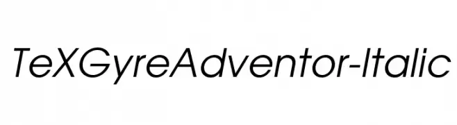 TeXGyreAdventor-Italic  baixar fontes gratis