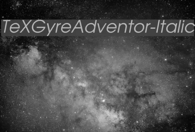 TeXGyreAdventor-Italic Font examples