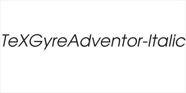 TeXGyreAdventor-Italic Logo