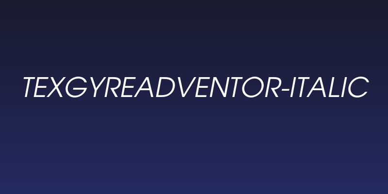 TeXGyreAdventor-Italic Social Header