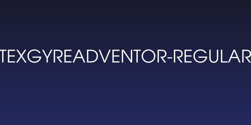 TeXGyreAdventor-Regular Social Header