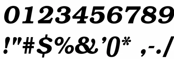 TeXGyreBonum-BoldItalic Font Alte caractere