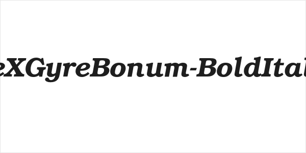 TeXGyreBonum-BoldItalic Logo