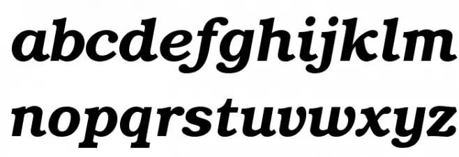 TeXGyreBonum-BoldItalic Font Litere mici