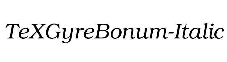 TeXGyreBonum-Italic Font