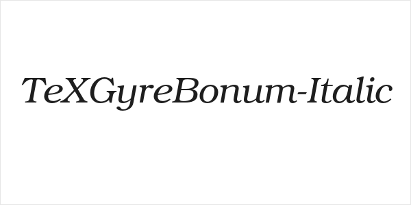 TeXGyreBonum-Italic Logo