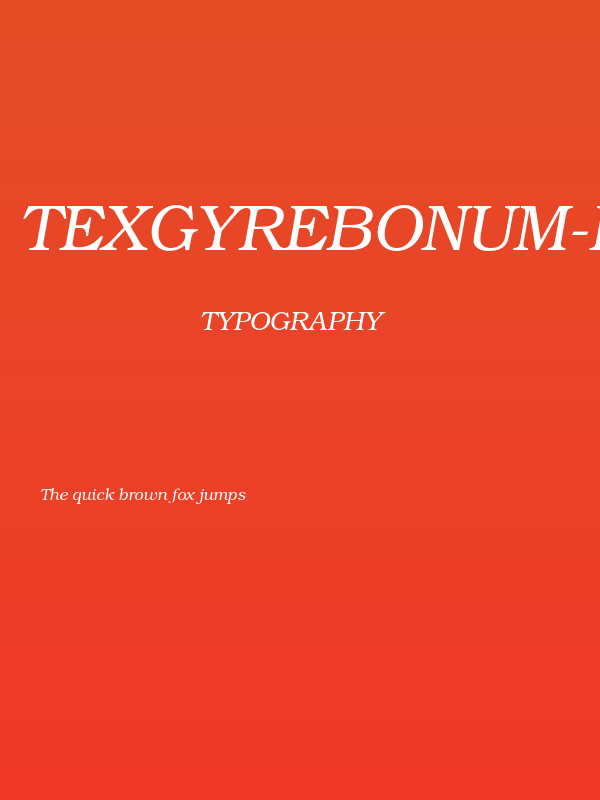 TeXGyreBonum-Italic Poster