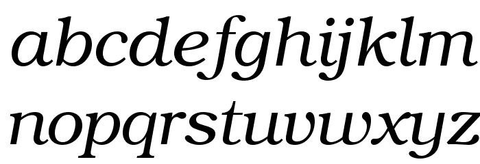 TeXGyreBonum-Italic Font LOWERCASE