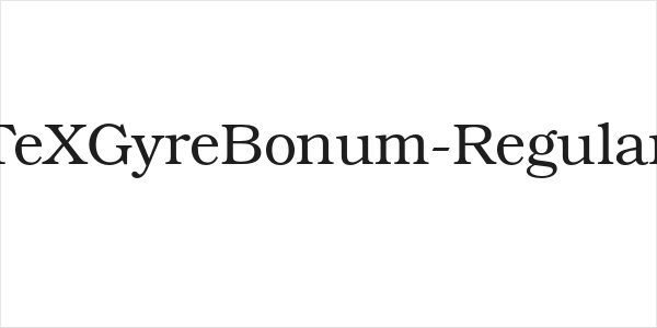TeXGyreBonum-Regular Logo
