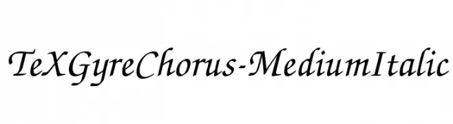 TeXGyreChorus-MediumItalic  font caratteri gratis