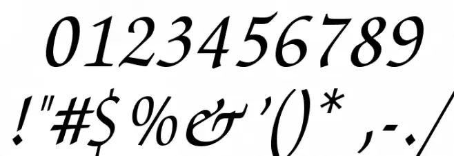 TeXGyreChorus-MediumItalic Font OTHER CHARS