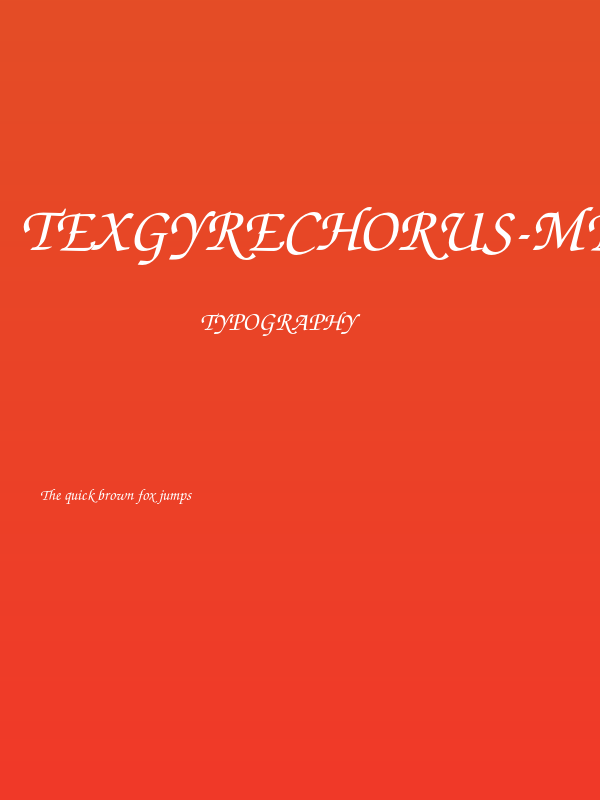 TeXGyreChorus-MediumItalic Poster
