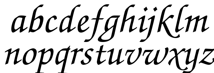 TeXGyreChorus-MediumItalic Font LOWERCASE