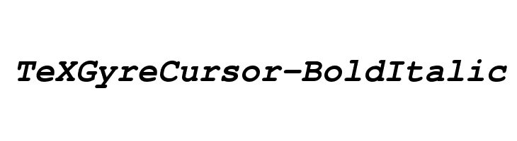 TeXGyreCursor-BoldItalic Font