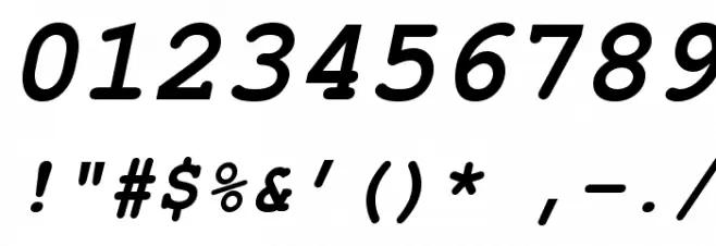 TeXGyreCursor-BoldItalic Font OTHER CHARS