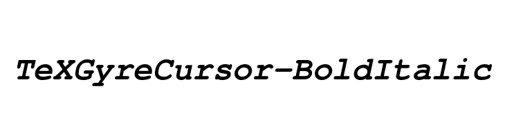 TeXGyreCursor-BoldItalic  font caratteri gratis