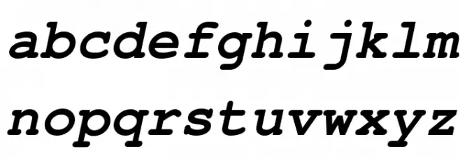 TeXGyreCursor-BoldItalic 字体 小写