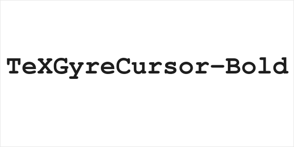 TeXGyreCursor-Bold Logo