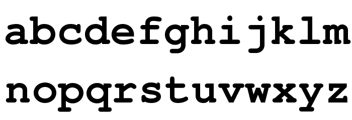 TeXGyreCursor-Bold フォント 小文字
