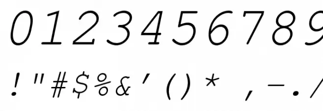 TeXGyreCursor-Italic Font OTHER CHARS