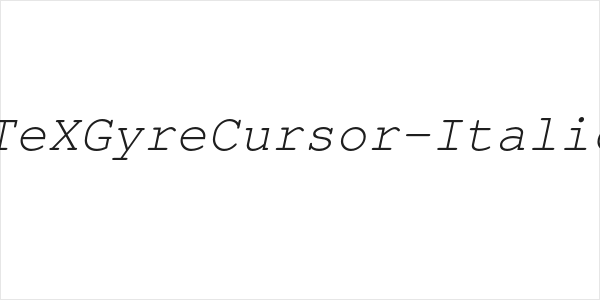 TeXGyreCursor-Italic Logo