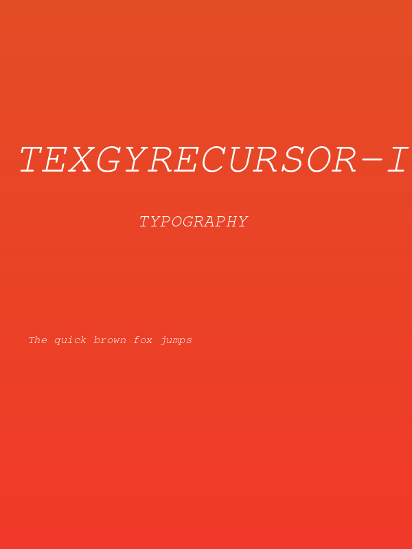 TeXGyreCursor-Italic Poster