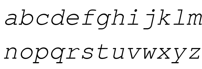 TeXGyreCursor-Italic Font LOWERCASE