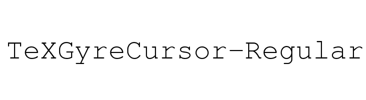 TeXGyreCursor-Regular  Frei Schriftart Herunterladen