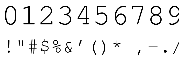 TeXGyreCursor-Regular Font OTHER CHARS