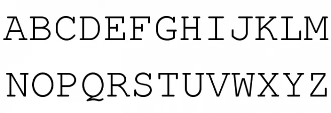 TeXGyreCursor-Regular Schriftart Groß