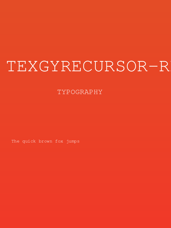 TeXGyreCursor-Regular Poster