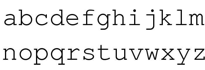 TeXGyreCursor-Regular Font LOWERCASE