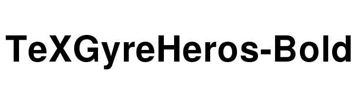 TeXGyreHeros-Bold Font
