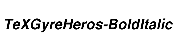 TeXGyreHeros-BoldItalic Font
