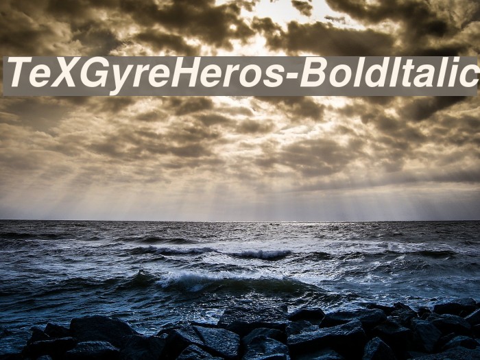 TeXGyreHeros-BoldItalic Font examples