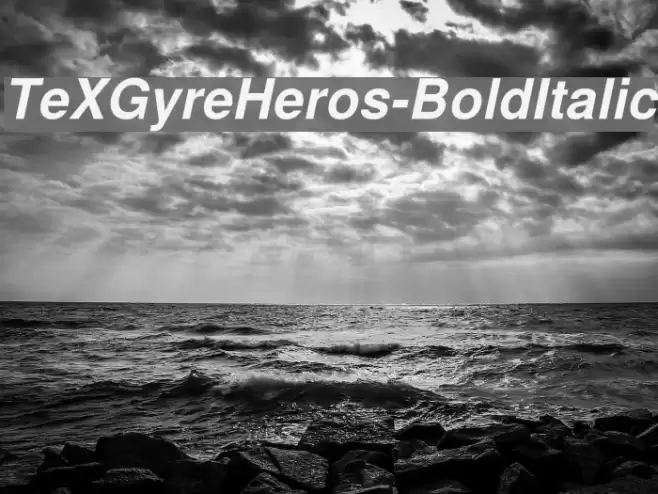 TeXGyreHeros-BoldItalic Font examples
