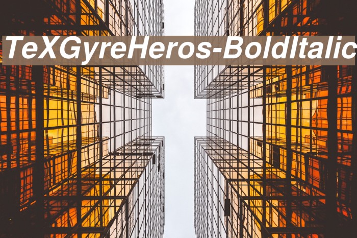 TeXGyreHeros-BoldItalic Font examples