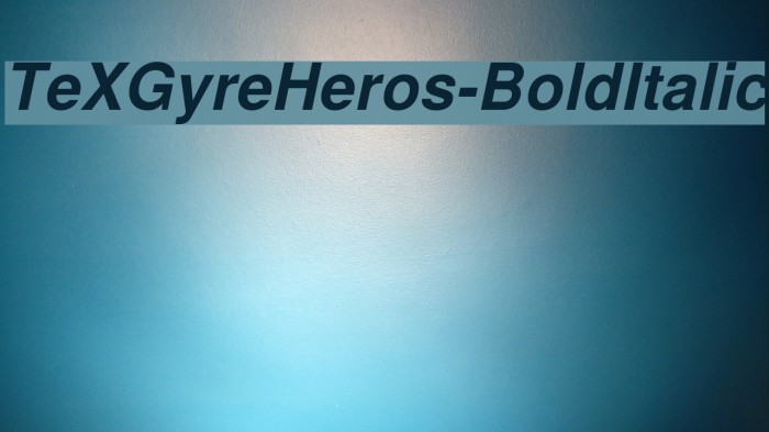 TeXGyreHeros-BoldItalic Font examples